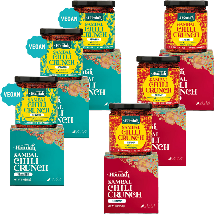 Bundle - Sambal Chili Deals - 3 Shrimp & 3 Vegan