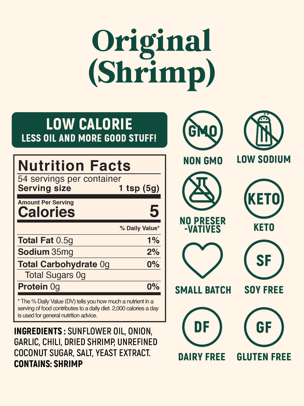 Sambal Chili Crunch, Shrimp - 9 oz