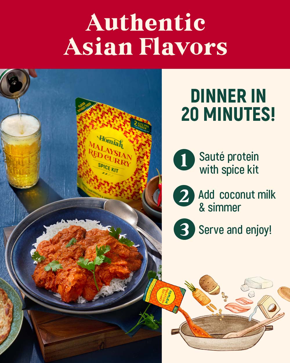 Red Curry Spice Kit, 7 oz